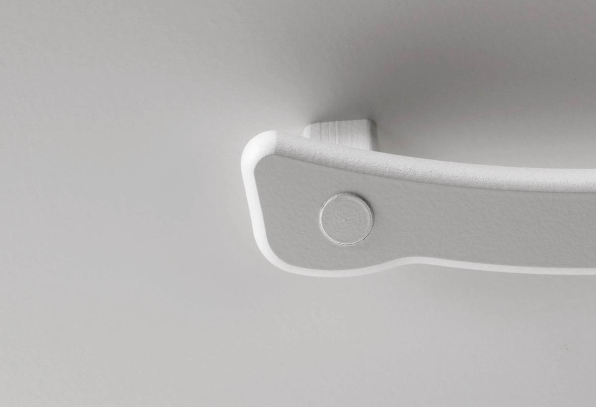 Kista Akvarell vit detalj trähandtag närbild