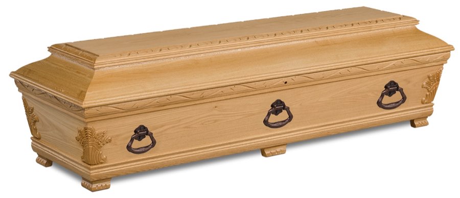 Kista Royal klarlackad ek med metallhandtag