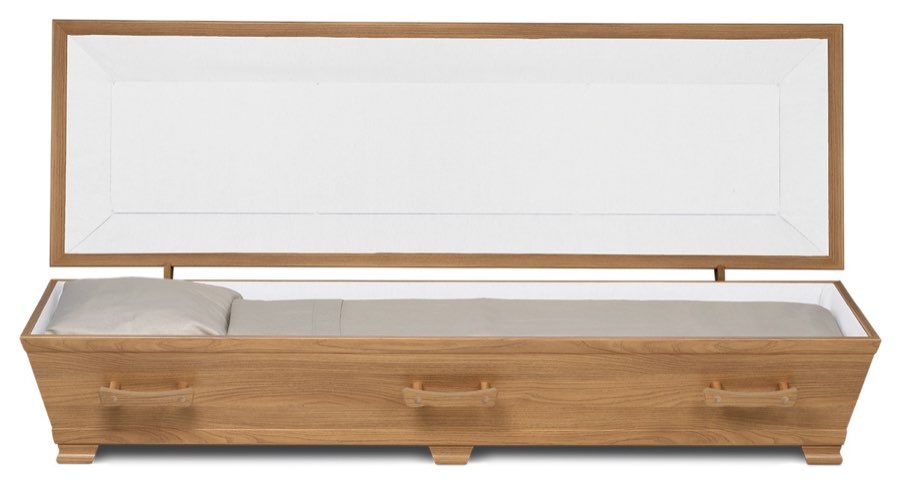 Kista Standard ljusbrun öppen med inredning