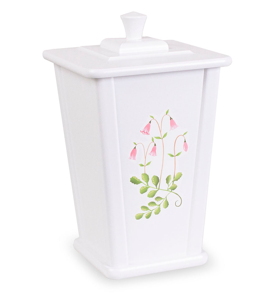 Urna Tradition vit med linneadekor